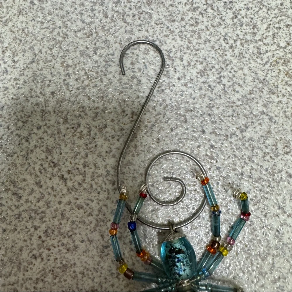 Christmas‎ beaded spider ornament